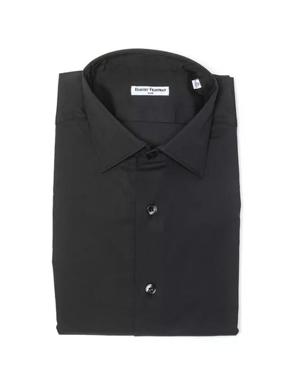 Robert Friedman Gray Cotton Men Shirt