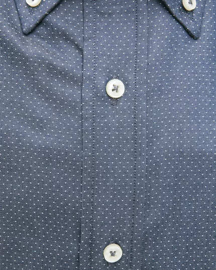 Robert Friedman Blue Cotton Men Shirt