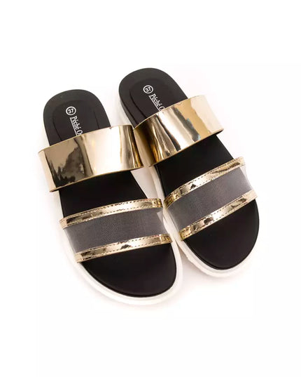 Péché Originel Gold Polyethylene Women Sandal