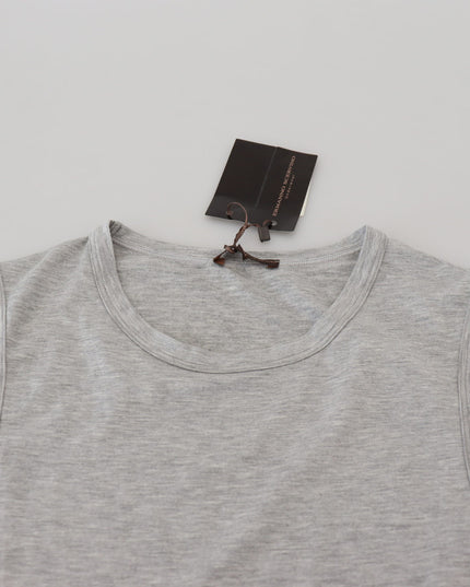 Ermanno Scervino Grey Sleeveless Men Pullover T-shirt