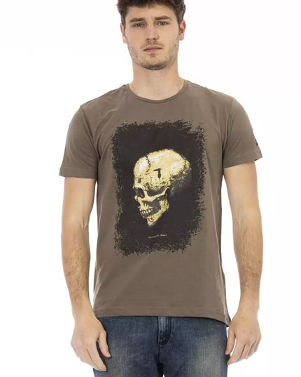 Trussardi Action Brown Cotton Men T-Shirt