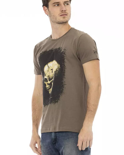 Trussardi Action Brown Cotton Men T-Shirt