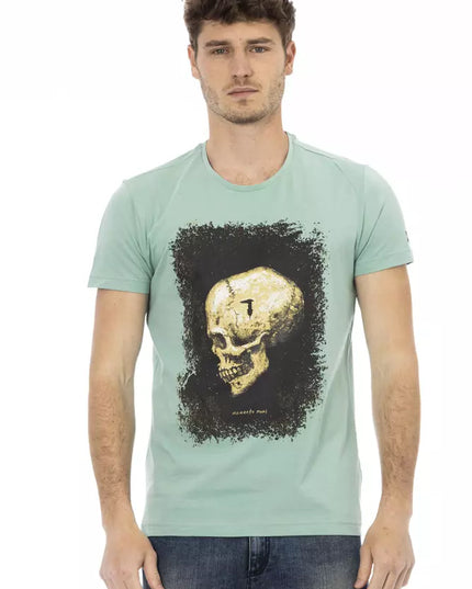 Trussardi Action Green Cotton Men T-Shirt