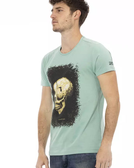 Trussardi Action Green Cotton Men T-Shirt