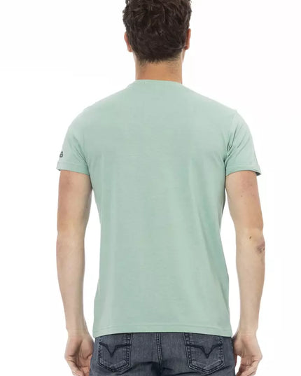 Trussardi Action Green Cotton Men T-Shirt