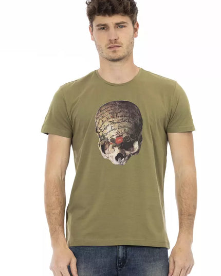 Trussardi Action Green Cotton Men T-Shirt