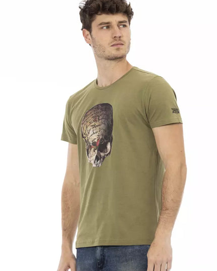 Trussardi Action Green Cotton Men T-Shirt