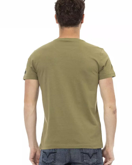 Trussardi Action Green Cotton Men T-Shirt