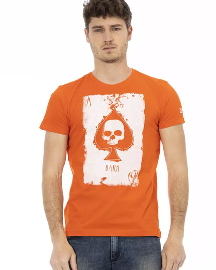 Trussardi Action Orange Cotton Men T-Shirt