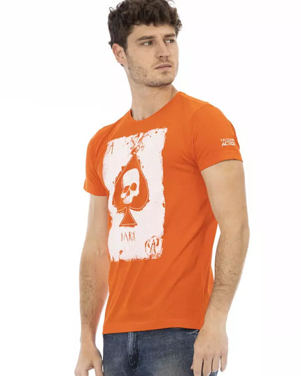 Trussardi Action Orange Cotton Men T-Shirt