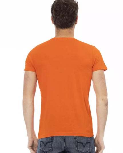 Trussardi Action Orange Cotton Men T-Shirt