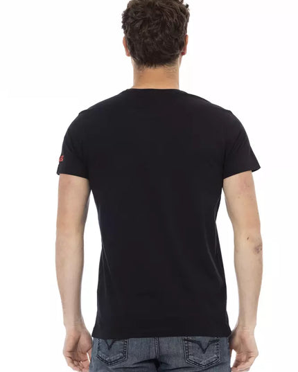 Trussardi Action Black Cotton Men T-Shirt