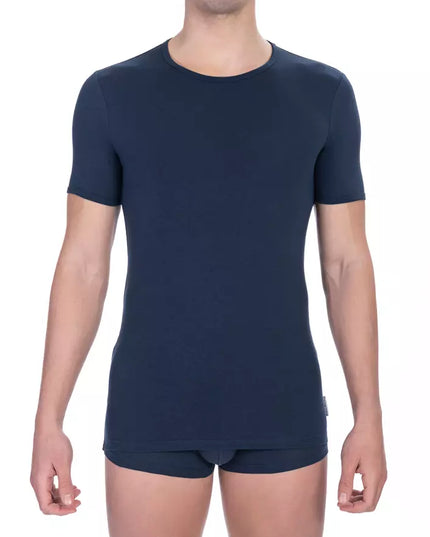 Bikkembergs Blue Cotton Men T-Shirt