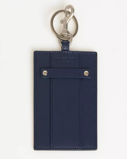 Trussardi Blue Leather Men's Badge Holder