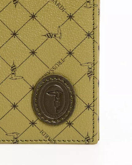 Trussardi Green Leather Men Wallet