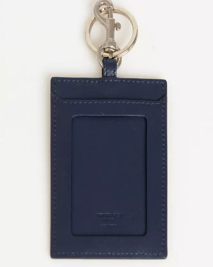 Trussardi Blue Leather Men's Badge Holder