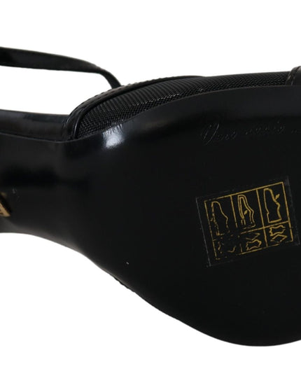 Dolce & Gabbana Black Stiletto High Heels Sandals Shoes