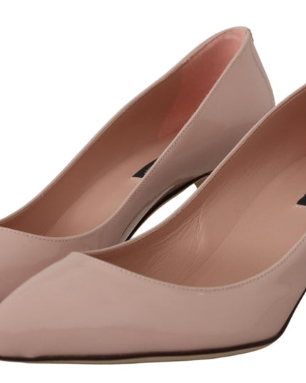 Dolce & Gabbana Pink Patent Leather Kitten Heels Pumps Shoes