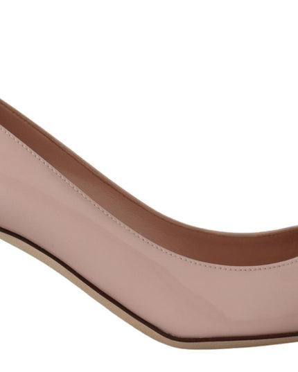 Dolce & Gabbana Pink Patent Leather Kitten Heels Pumps Shoes