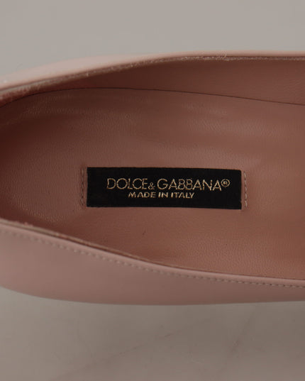 Dolce & Gabbana Pink Patent Leather Kitten Heels Pumps Shoes