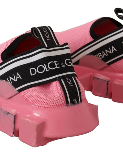 Dolce & Gabbana Pink Low Top Slip On Casual Sorrento Sneakers