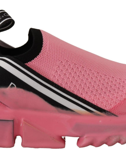 Dolce & Gabbana Pink Low Top Slip On Casual Sorrento Sneakers