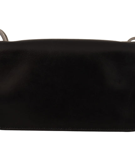 Dolce & Gabbana Black Leather Wristlet Mini Bag Card Bill Wallet