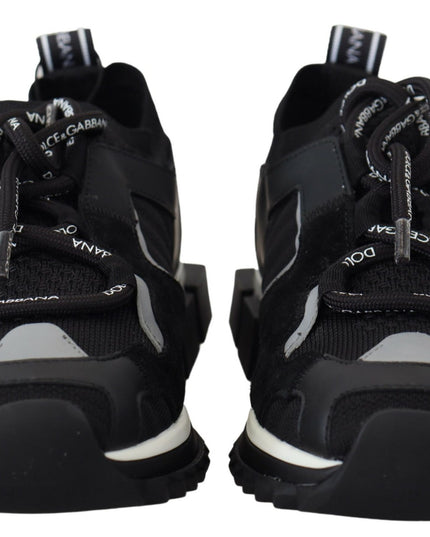 Dolce & Gabbana Black Mesh Sorrento Trekking Sneakers Shoes