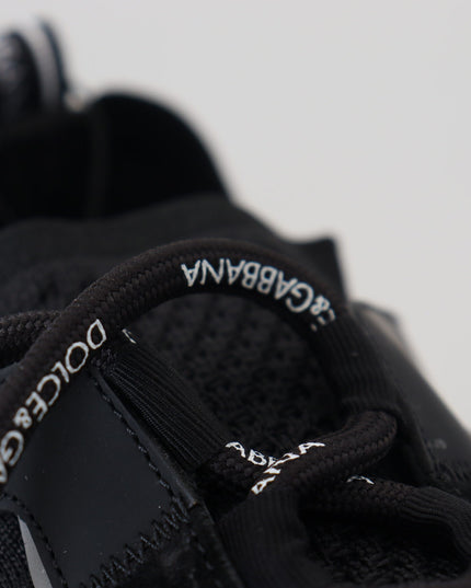 Dolce & Gabbana Black Mesh Sorrento Trekking Sneakers Shoes