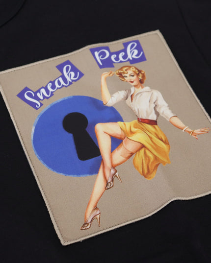 Dolce & Gabbana Black Sneak Peek Cotton Short Sleeve T-shirt