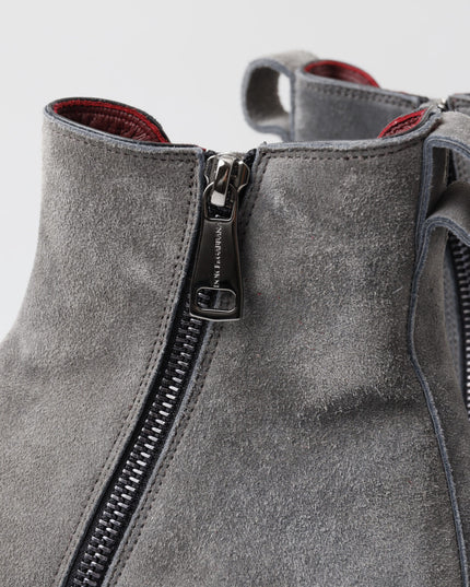 Dolce & Gabbana Gray Leather Men Ankle Boots Shoes