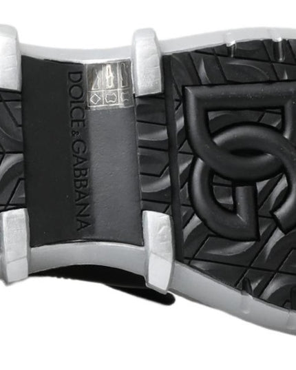 Dolce & Gabbana Black Nylon Galileo High Top Sneakers Shoes