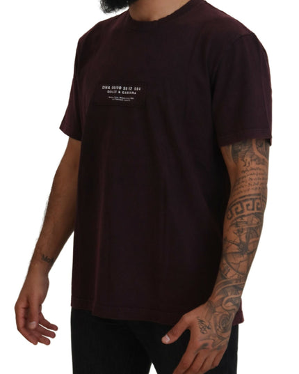 Dolce & Gabbana Bordeaux Crewneck Short Sleeve  T-shirt