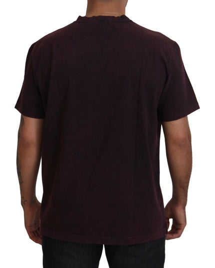 Dolce & Gabbana Bordeaux Crewneck Short Sleeve  T-shirt