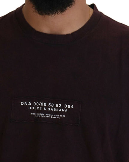 Dolce & Gabbana Bordeaux Crewneck Short Sleeve  T-shirt