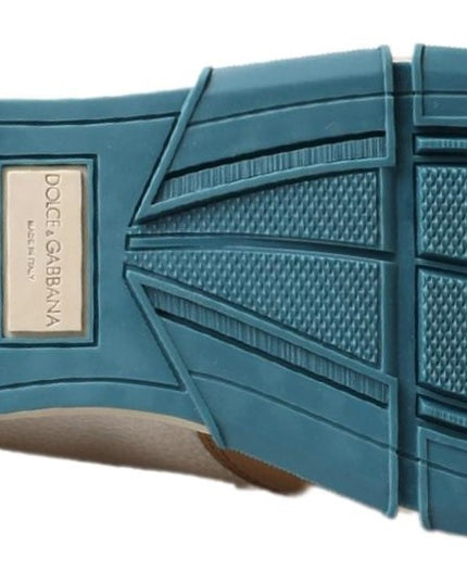 Dolce & Gabbana White Leather Loafers Moccasins Shoes