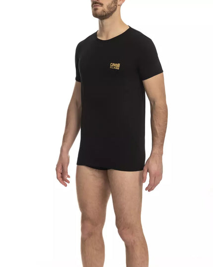 Cavalli Class Black Cotton Men's T-Shirt