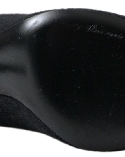 Dolce & Gabbana Black Stiletto Heel Mid Calf Women Boot Shoes