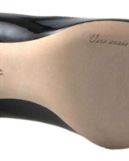 Dolce & Gabbana Black Patent Leather High Heels Pumps Shoes