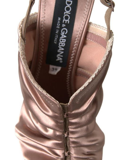 Dolce & Gabbana Light brown Slingback Corset Style Fastening stiletto heels