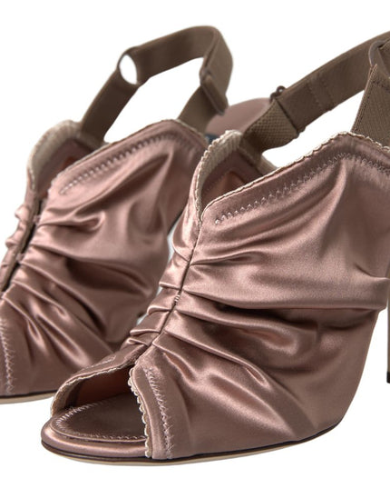 Dolce & Gabbana Light brown Slingback Corset Style Fastening stiletto heels