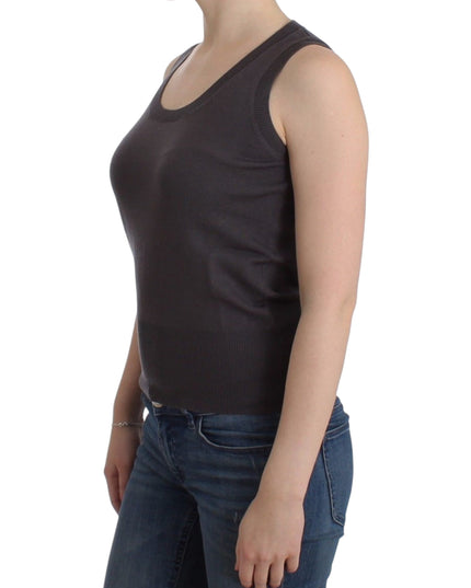 John Galliano Brown knit tank top