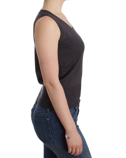 John Galliano Brown knit tank top