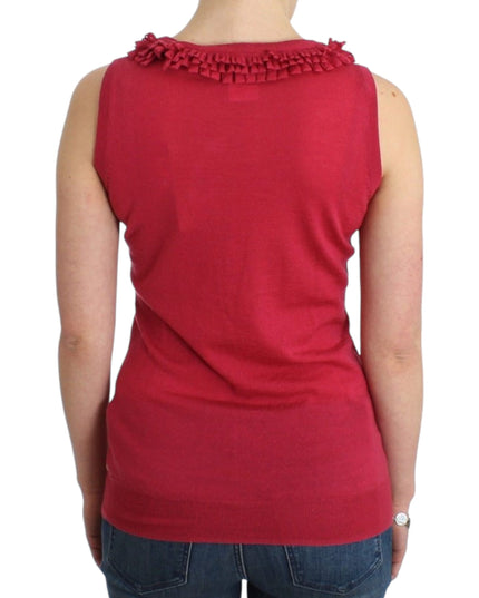 John Galliano Pink wool knit top
