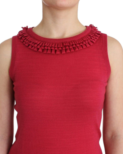 John Galliano Pink wool knit top