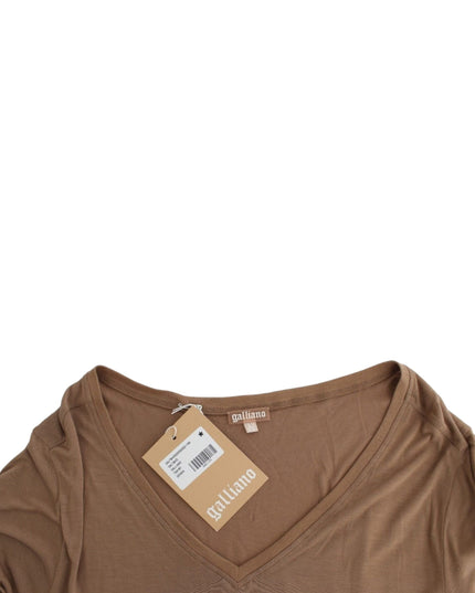 John Galliano Brown shortsleeved top