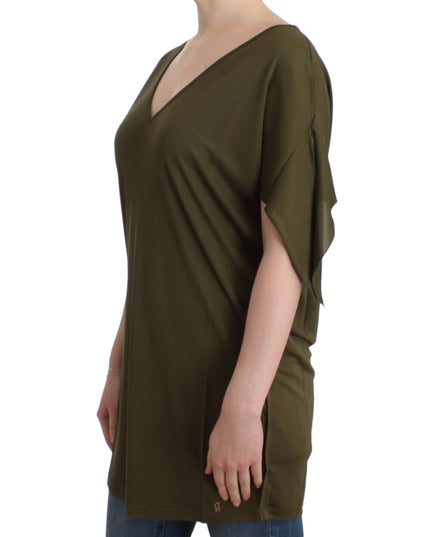 John Galliano Green shortsleeved blouse top