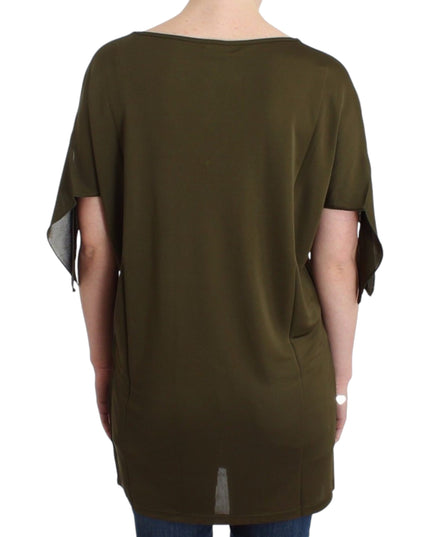 John Galliano Green shortsleeved blouse top