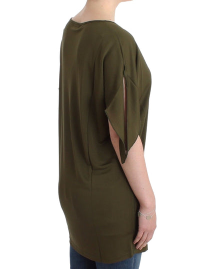 John Galliano Green shortsleeved blouse top