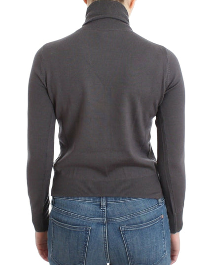 John Galliano Brown turtleneck cotton sweater